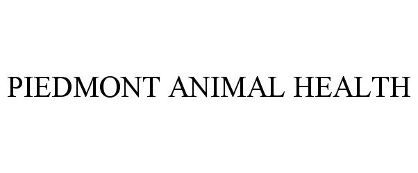  PIEDMONT ANIMAL HEALTH