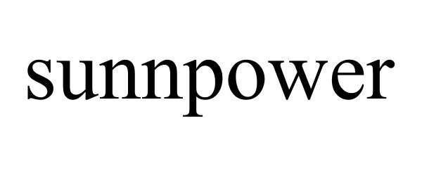 Trademark Logo SUNNPOWER