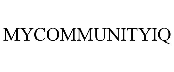 Trademark Logo MYCOMMUNITYIQ