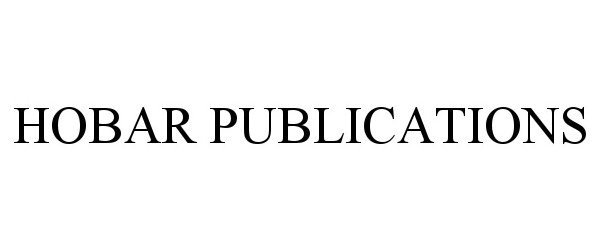 Trademark Logo HOBAR PUBLICATIONS