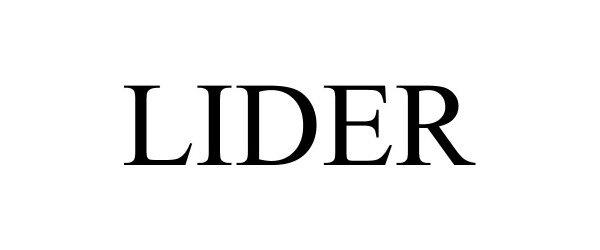 Trademark Logo LIDER