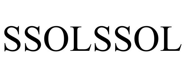 Trademark Logo SSOLSSOL