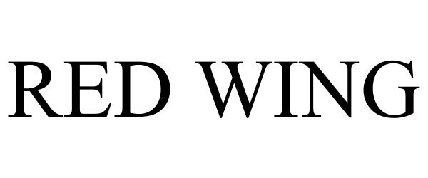 Trademark Logo RED WING