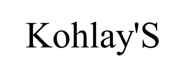 Trademark Logo KOHLAY'S