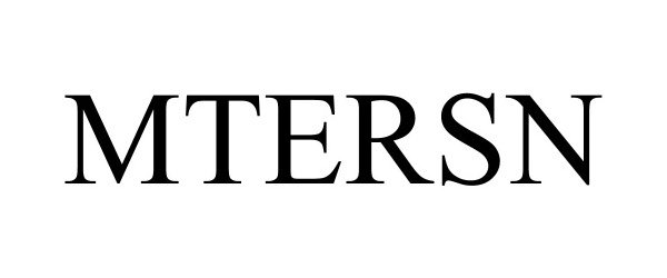 Trademark Logo MTERSN