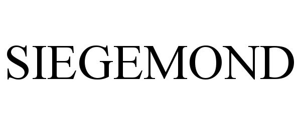 Trademark Logo SIEGEMOND