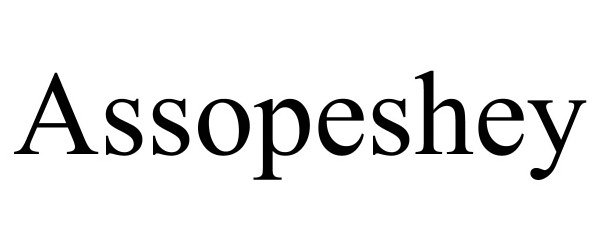 Trademark Logo ASSOPESHEY