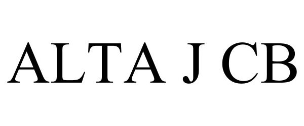 Trademark Logo ALTA J CB