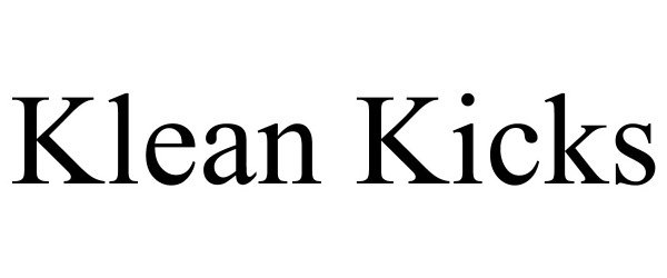 Trademark Logo KLEAN KICKS