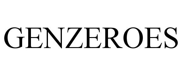 Trademark Logo GENZEROES