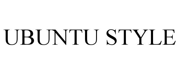 Trademark Logo UBUNTU STYLE