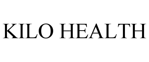 Trademark Logo KILO HEALTH