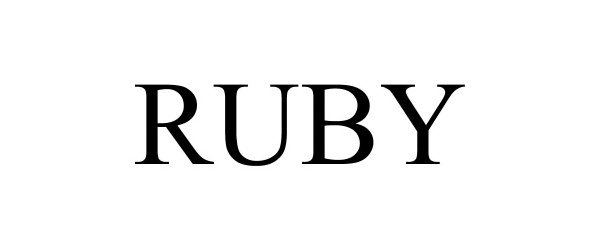 Trademark Logo RUBY