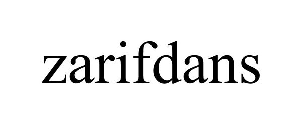 Trademark Logo ZARIFDANS