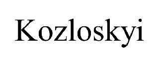 Trademark Logo KOZLOSKYI