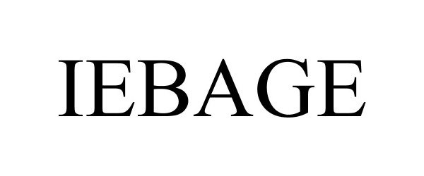 Trademark Logo IEBAGE