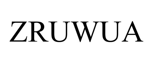 Trademark Logo ZRUWUA