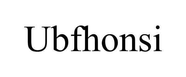 Trademark Logo UBFHONSI