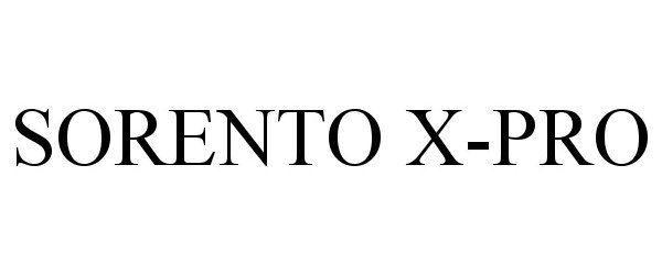 Trademark Logo SORENTO X-PRO