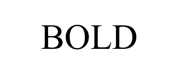 Trademark Logo BOLD