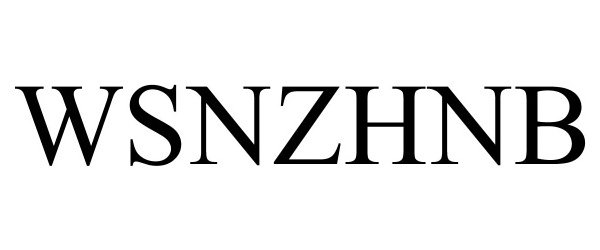 Trademark Logo WSNZHNB