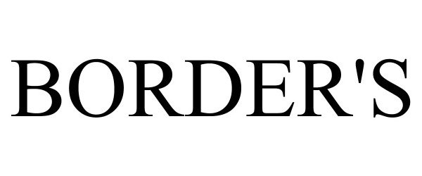 Trademark Logo BORDER'S