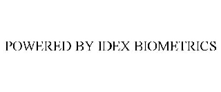 Trademark Logo POWERED BY IDEX BIOMETRICS