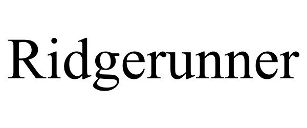 Trademark Logo RIDGERUNNER