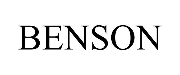 Trademark Logo BENSON