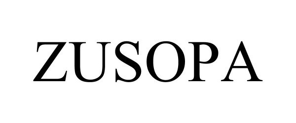 Trademark Logo ZUSOPA