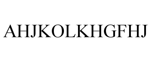 Trademark Logo AHJKOLKHGFHJ