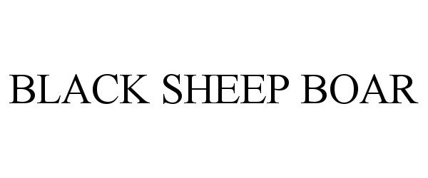  BLACK SHEEP BOAR