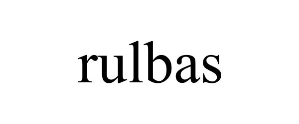 Trademark Logo RULBAS