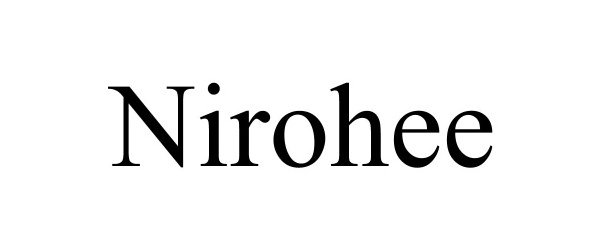 Trademark Logo NIROHEE