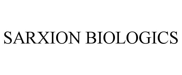 Trademark Logo SARXION BIOLOGICS