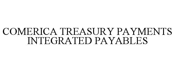  COMERICA TREASURY PAYMENTS INTEGRATED PAYABLES