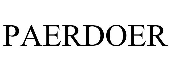 Trademark Logo PAERDOER