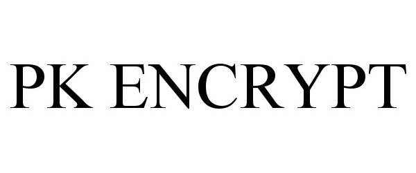 Trademark Logo PK ENCRYPT