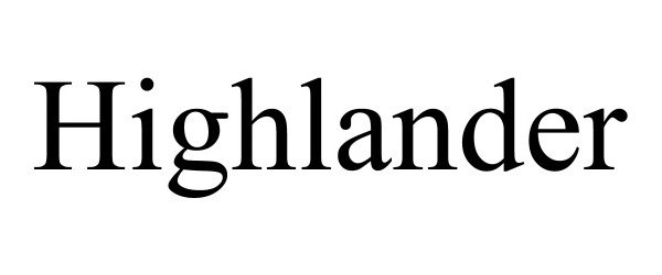 Trademark Logo HIGHLANDER