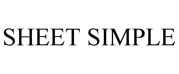 Trademark Logo SHEET SIMPLE