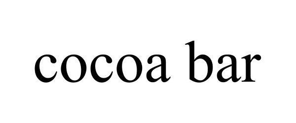 Trademark Logo COCOA BAR