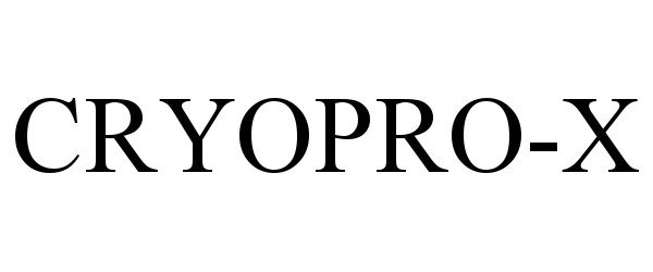  CRYOPRO-X