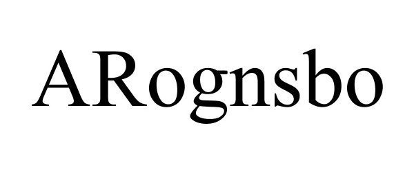 Trademark Logo AROGNSBO