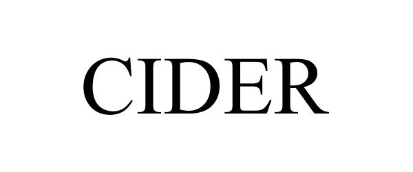 Trademark Logo CIDER