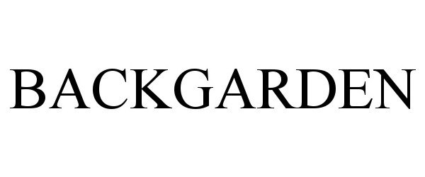 Trademark Logo BACKGARDEN