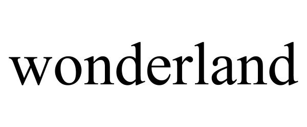 Trademark Logo WONDERLAND