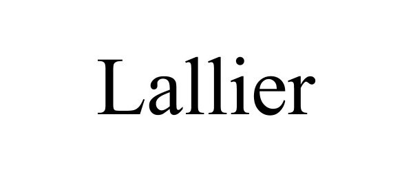 Trademark Logo LALLIER