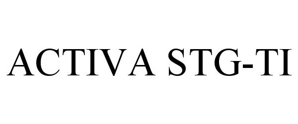 Trademark Logo ACTIVA STG-TI