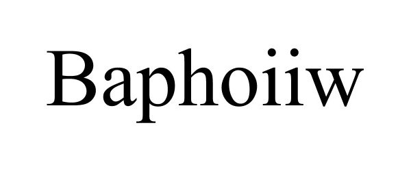 Trademark Logo BAPHOIIW