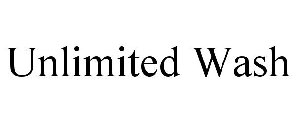 Trademark Logo UNLIMITED WASH